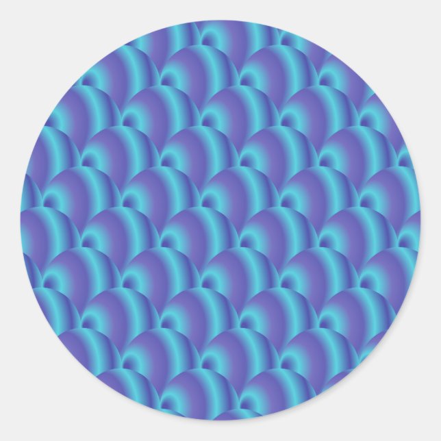 Adesivo Padrão de círculo teal e roxo, presente engraçado (Frente)