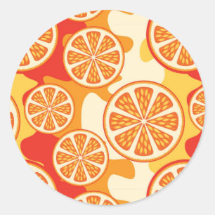 Adesivo Padrão de Citrus Laranja Retroativa