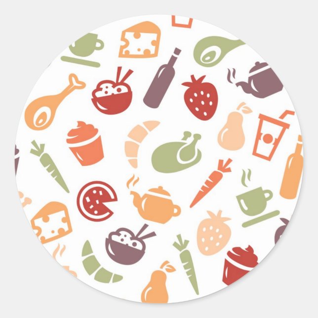 Adesivo Padrão de comida (Frente)