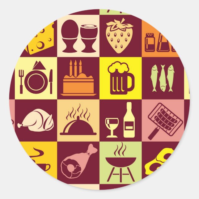 Adesivo Padrão de comida (Frente)