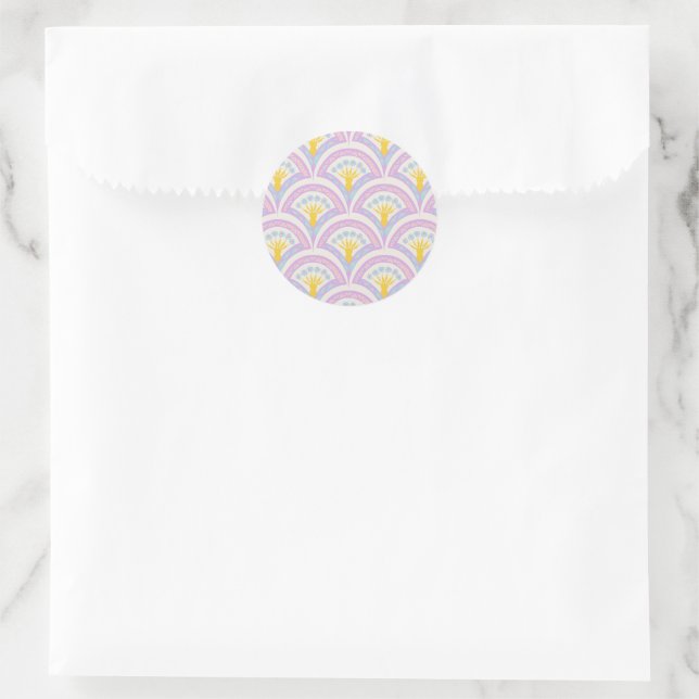 Adesivo padrão de concha em cores pastel (Bolsa)