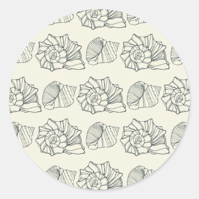 Adesivo Padrão de Conchas Decorativas (Frente)