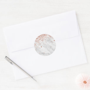 Adesivo Padrão de Confete em Rose Gold Chás de Noiva Ele