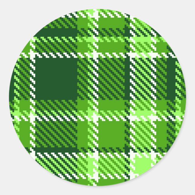 Adesivo Padrão de cor verde verificado (Frente)