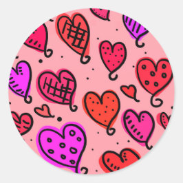 Adesivo Padrão de Coração Correspondente Único