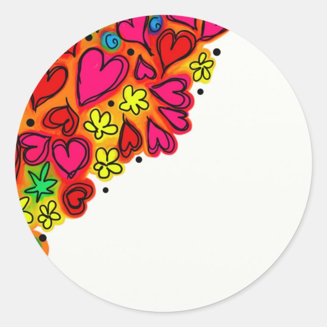 Adesivo Padrão de Coração Correspondente Único (Frente)