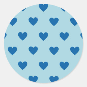 Adesivo Padrão de Coração Simples Azul