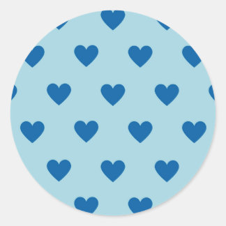 Adesivo Padrão de Coração Simples Azul