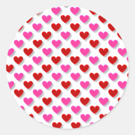 Adesivo Padrão de Coração Simples e Bonito