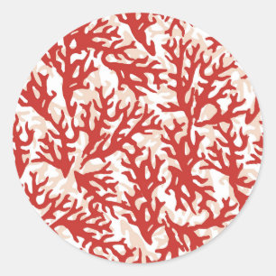 Adesivo Padrão de Coral Vermelho 2