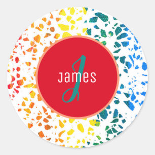 Adesivo Padrão de cores personalizado do Abstrato Terrazz