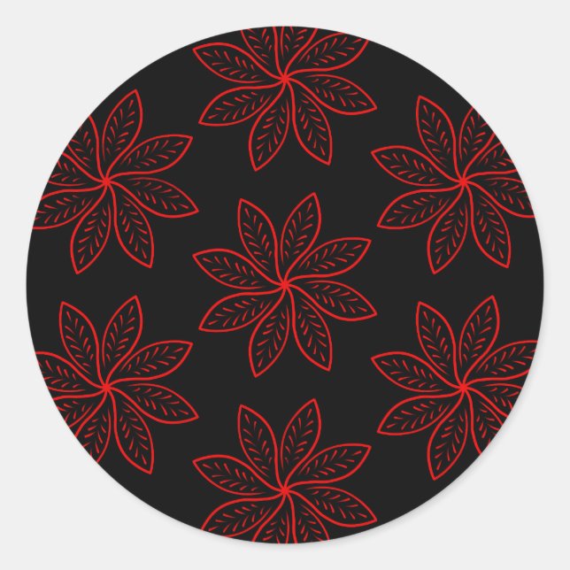 Adesivo Padrão de Crimson em Preto (Frente)