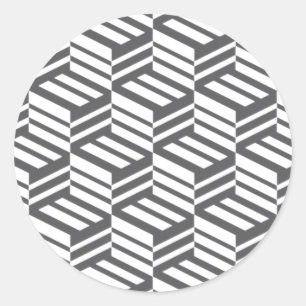 Adesivo Padrão de cubo geométrico moderno, urbano e din