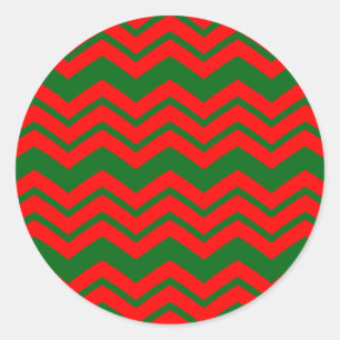 Adesivo Padrão de desenho Chevron em vermelho e verde