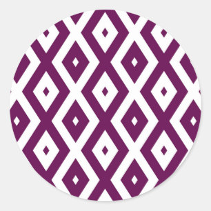 Adesivo Padrão de diamante branco e roxo de ameixa