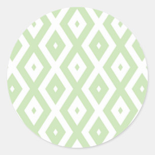 Adesivo Padrão de diamante branco e verde claro