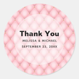 Adesivo Padrão De Diamante De Cor Rosa De Luxo Obrigado