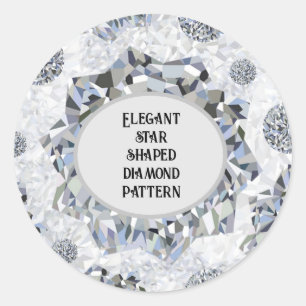 Adesivo Padrão de diamante em forma de estrela elegante