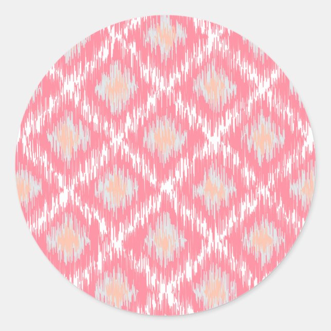 Adesivo Padrão De Diamante Ikat Chevron, Tribal, Abstrato  (Frente)