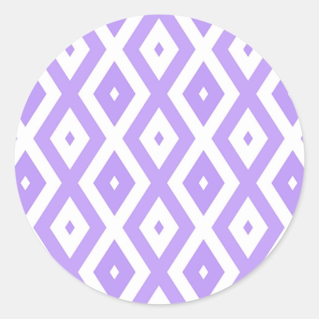 Adesivo Padrão de diamante roxo e branco (Frente)