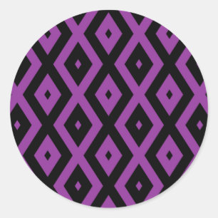 Adesivo Padrão de diamante roxo e preto