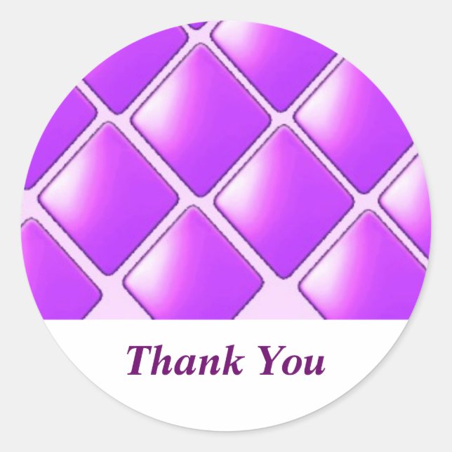 Adesivo Padrão de Diamante Roxo Ousado (Frente)