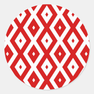 Adesivo Padrão de diamante vermelho e branco