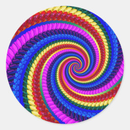 Adesivo Padrão de espiral de Arte Fractal do Arco-Íris