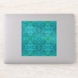 Adesivo Padrão de espiral de Arte Líquida de Abstrato Azul