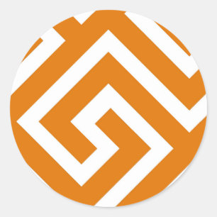 Adesivo Padrão de espiral quadrado clássico de chave grega