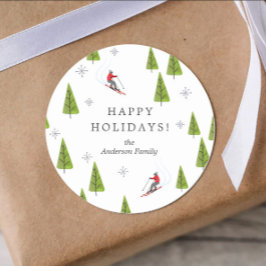 Adesivo Padrão de Esqui da Descida de inverno