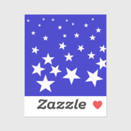 Adesivo Padrão de estrela branca sobre fundo azul