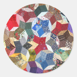 Adesivo Padrão de Estrelas de Tecido Patchwork
