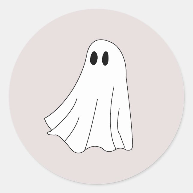 Adesivo Padrão de Fantasma Pastel Fofo (Frente)