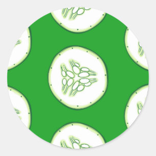 Adesivo Padrão de fatias de pepino