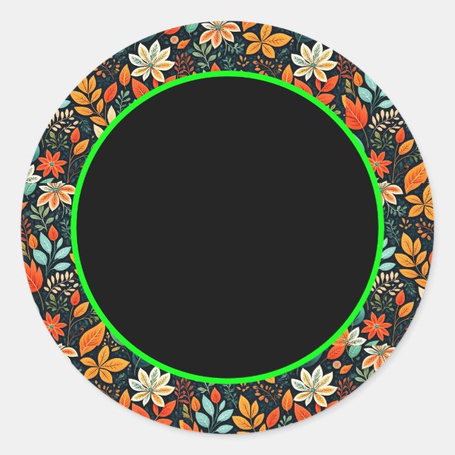 Adesivo Padrão de Flores Exóticas Florais (Frente)