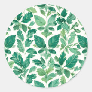 Adesivo Padrão de Folhagem Verde Lush