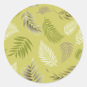 Adesivo Padrão de Folhas Tropicais 17