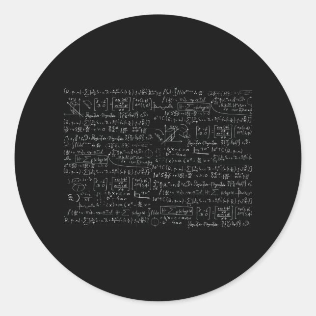 Adesivo Padrão de Fórmulas de Matemática (Frente)