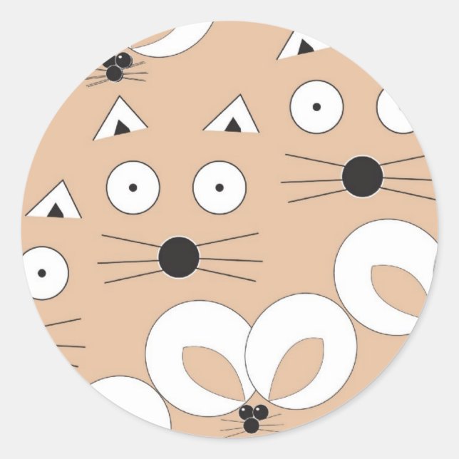 Adesivo Padrão de Gato e Rato (Frente)