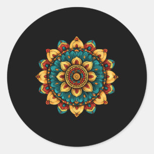 Adesivo Padrão de Geometria Sagrada do Mandala Floral de L