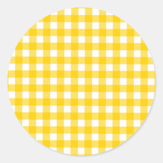 Adesivo Padrão de Gingham Amarelo