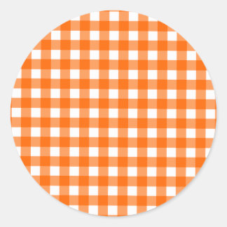 Adesivo Padrão de Gingham Laranja