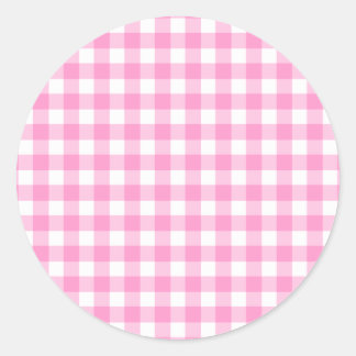Adesivo Padrão de Gingham Rosa