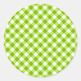 Adesivo Padrão de Gingham Verde Claro