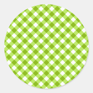 Adesivo Padrão de Gingham Verde Claro