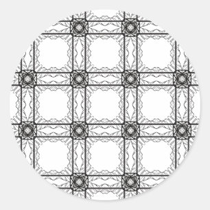 Adesivo Padrão de Grade Geométrica Lacy Geométrica Branca