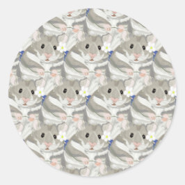 Adesivo Padrão de Hamster de cinza