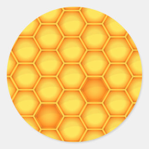 Adesivo Padrão de Honeycomb amarelo