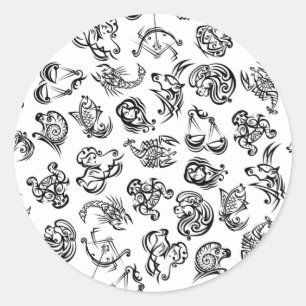 Adesivo Padrão de Horóscopo da Astrologia Zodiac